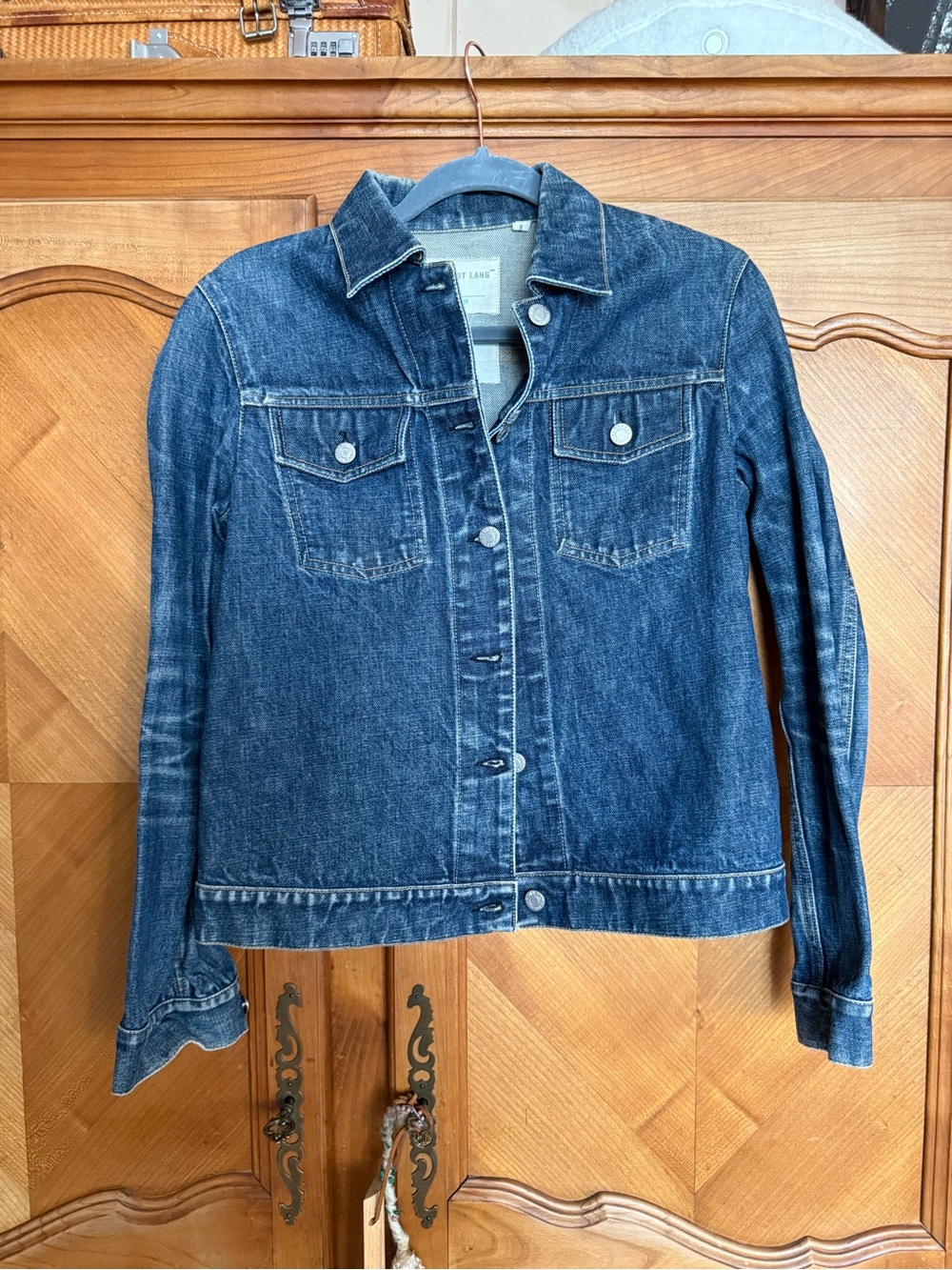 Vintage Helmut Lang Classic Dark Blue Jeans Jacket - Women